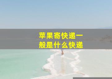 苹果寄快递一般是什么快递