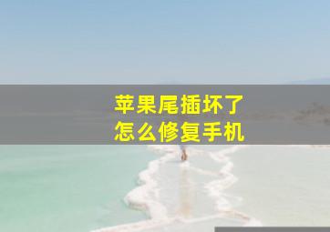 苹果尾插坏了怎么修复手机