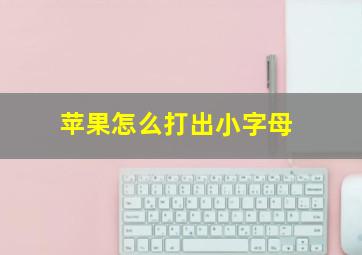 苹果怎么打出小字母