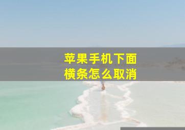 苹果手机下面横条怎么取消