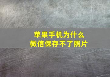 苹果手机为什么微信保存不了照片