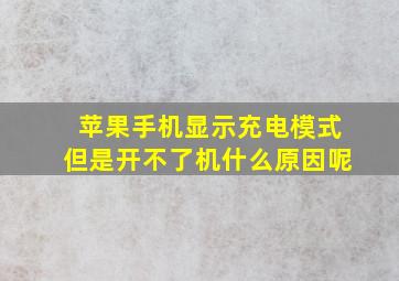 苹果手机显示充电模式但是开不了机什么原因呢