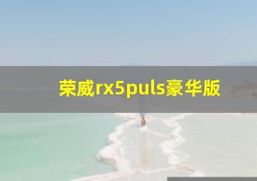 荣威rx5puls豪华版