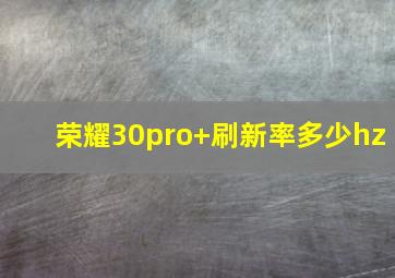 荣耀30pro+刷新率多少hz