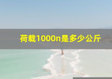 荷载1000n是多少公斤