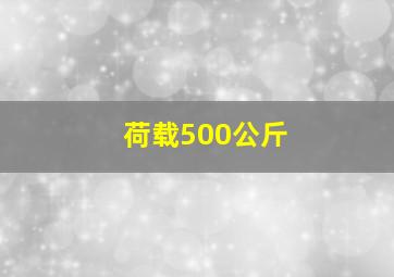 荷载500公斤