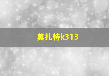 莫扎特k313