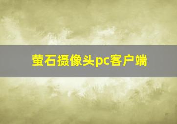 萤石摄像头pc客户端