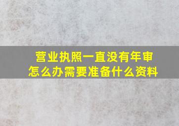 营业执照一直没有年审怎么办需要准备什么资料