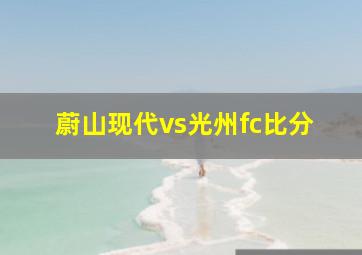 蔚山现代vs光州fc比分