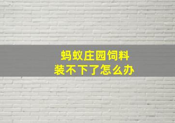 蚂蚁庄园饲料装不下了怎么办