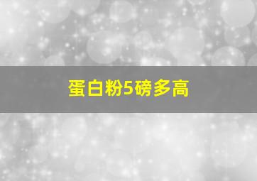 蛋白粉5磅多高