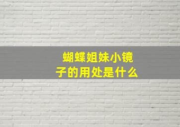 蝴蝶姐妹小镜子的用处是什么