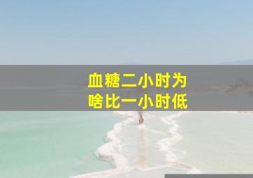 血糖二小时为啥比一小时低