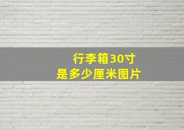 行李箱30寸是多少厘米图片