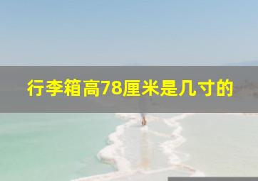 行李箱高78厘米是几寸的