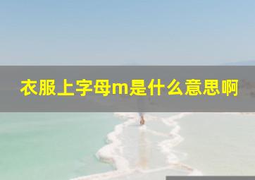 衣服上字母m是什么意思啊