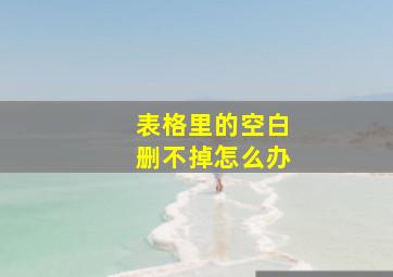 表格里的空白删不掉怎么办