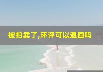 被拍卖了,环评可以退回吗