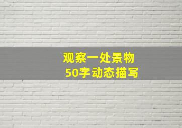 观察一处景物50字动态描写