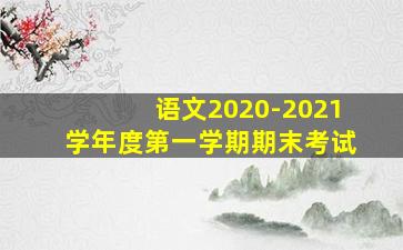 语文2020-2021学年度第一学期期末考试