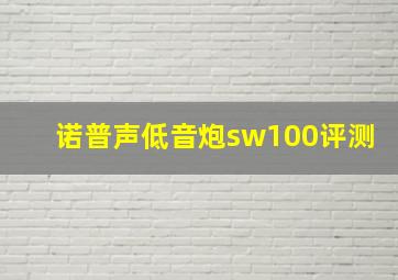 诺普声低音炮sw100评测