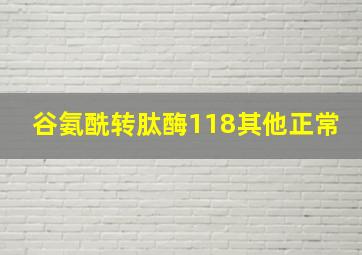 谷氨酰转肽酶118其他正常