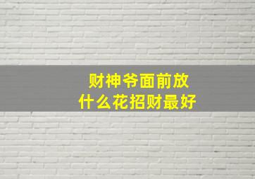 财神爷面前放什么花招财最好