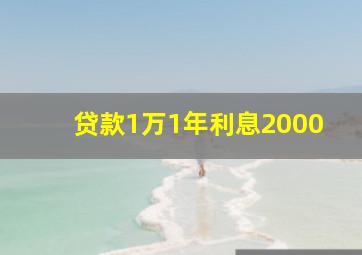 贷款1万1年利息2000