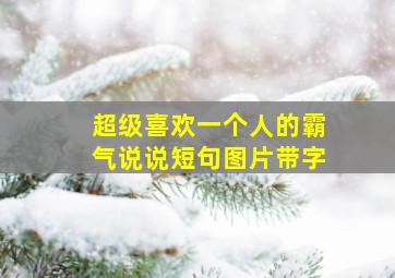 超级喜欢一个人的霸气说说短句图片带字