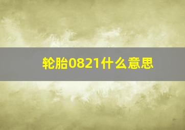 轮胎0821什么意思