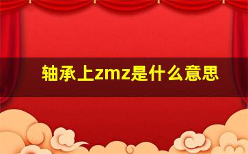 轴承上zmz是什么意思