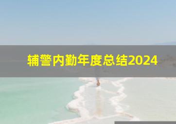 辅警内勤年度总结2024