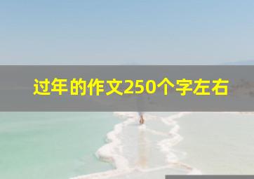 过年的作文250个字左右