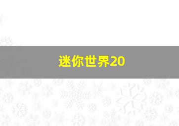 迷你世界20