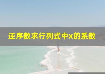 逆序数求行列式中x的系数