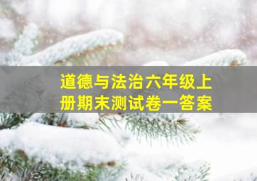 道德与法治六年级上册期末测试卷一答案