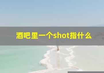 酒吧里一个shot指什么