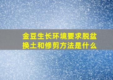 金豆生长环境要求脱盆换土和修剪方法是什么