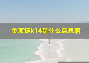 金项链k14是什么意思啊