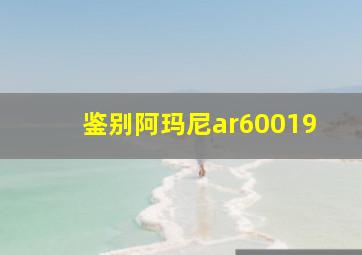 鉴别阿玛尼ar60019