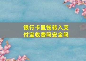 银行卡里钱转入支付宝收费吗安全吗