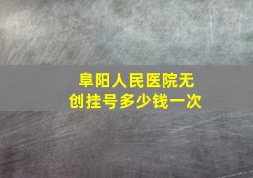 阜阳人民医院无创挂号多少钱一次