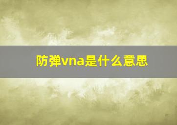 防弹vna是什么意思