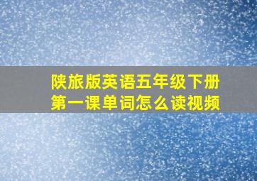 陕旅版英语五年级下册第一课单词怎么读视频