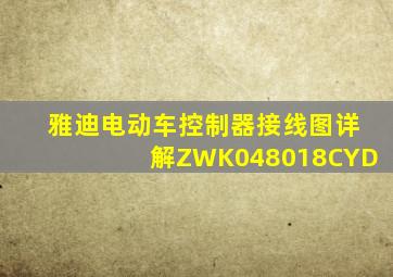 雅迪电动车控制器接线图详解ZWK048018CYD