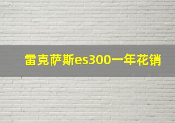 雷克萨斯es300一年花销