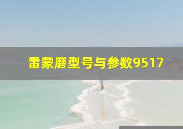 雷蒙磨型号与参数9517