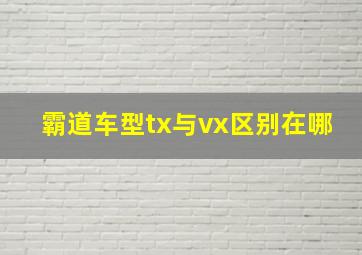 霸道车型tx与vx区别在哪