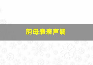 韵母表表声调